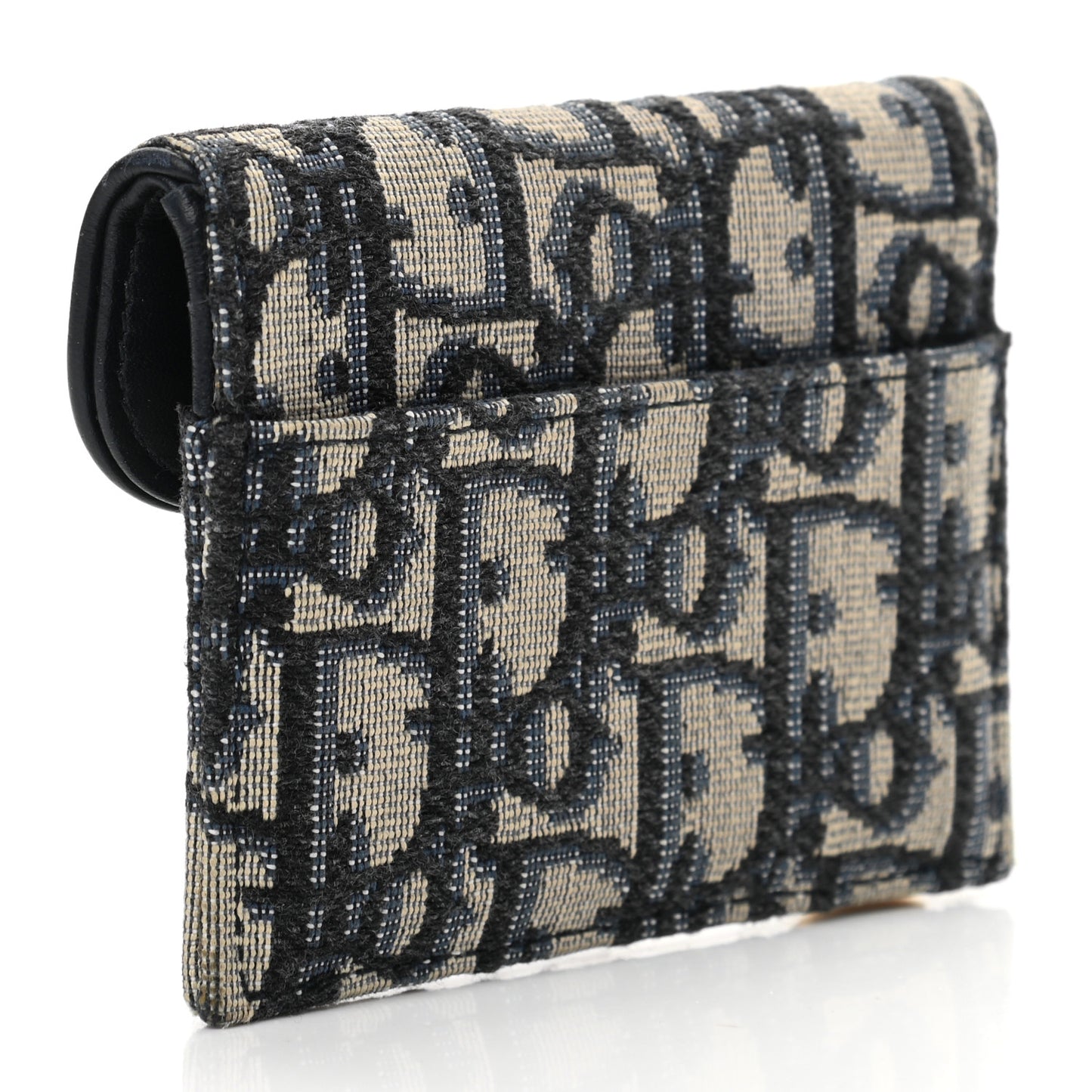 Oblique Saddle Card Holder Blue