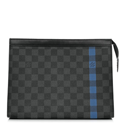 Louis Vuitton Damier Graphite Stripe Pochette Voyage MM Blue 1 of 8