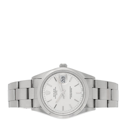 Rolex Stainless Steel 34mm Oyster Perpertual Date Watch Silver 15200 2 of 4