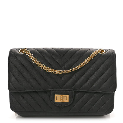 Chanel Sheepskin Chevron Quilted 2.55 Reissue 225 Flap Black 1 of 10