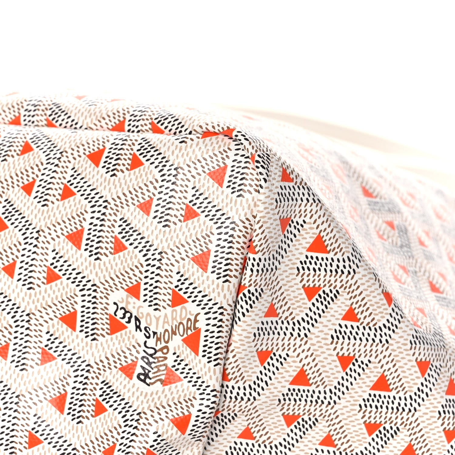 Goyard Goyardine Saint Louis Claire Voie GM White Orange 11 of 14