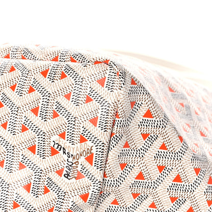 Goyard Goyardine Saint Louis Claire Voie GM White Orange 11 of 14