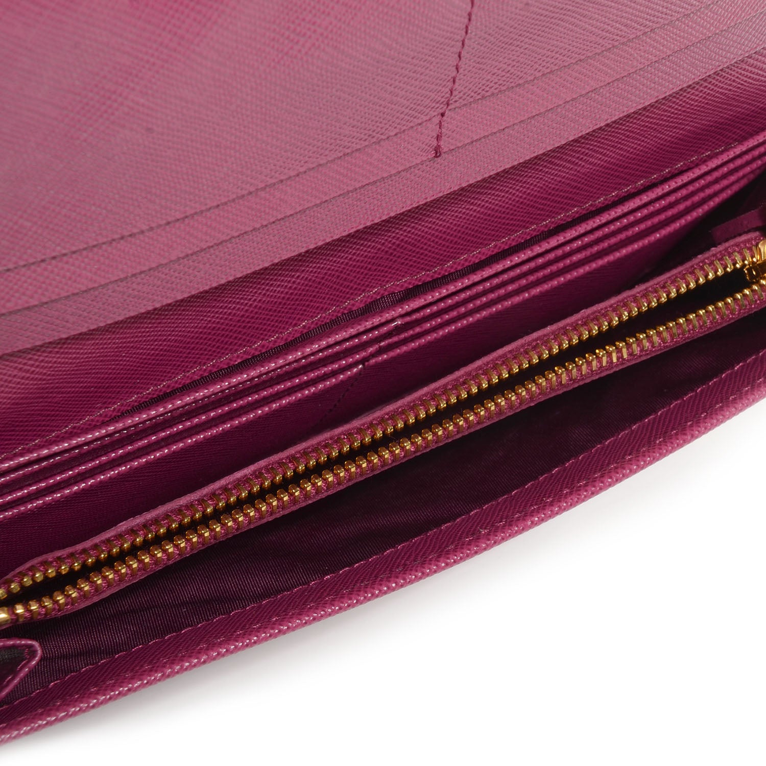 Prada Saffiano Metal Continental Flap Wallet Ametista 5 of 10