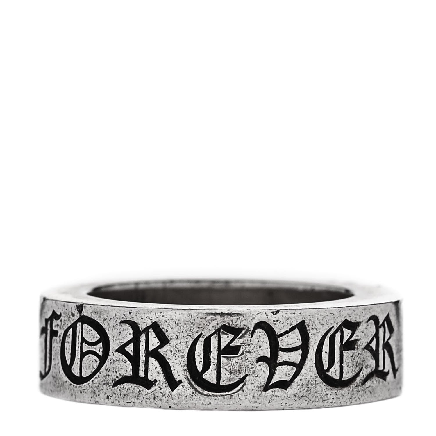 Chrome Hearts Sterling Silver Cross CH Forever Spacer Ring 48 4.5 1 of 5