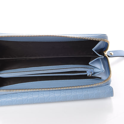 Gucci Soft Microguccissima Continental Zip Wallet Mineral Blue 6 of 10