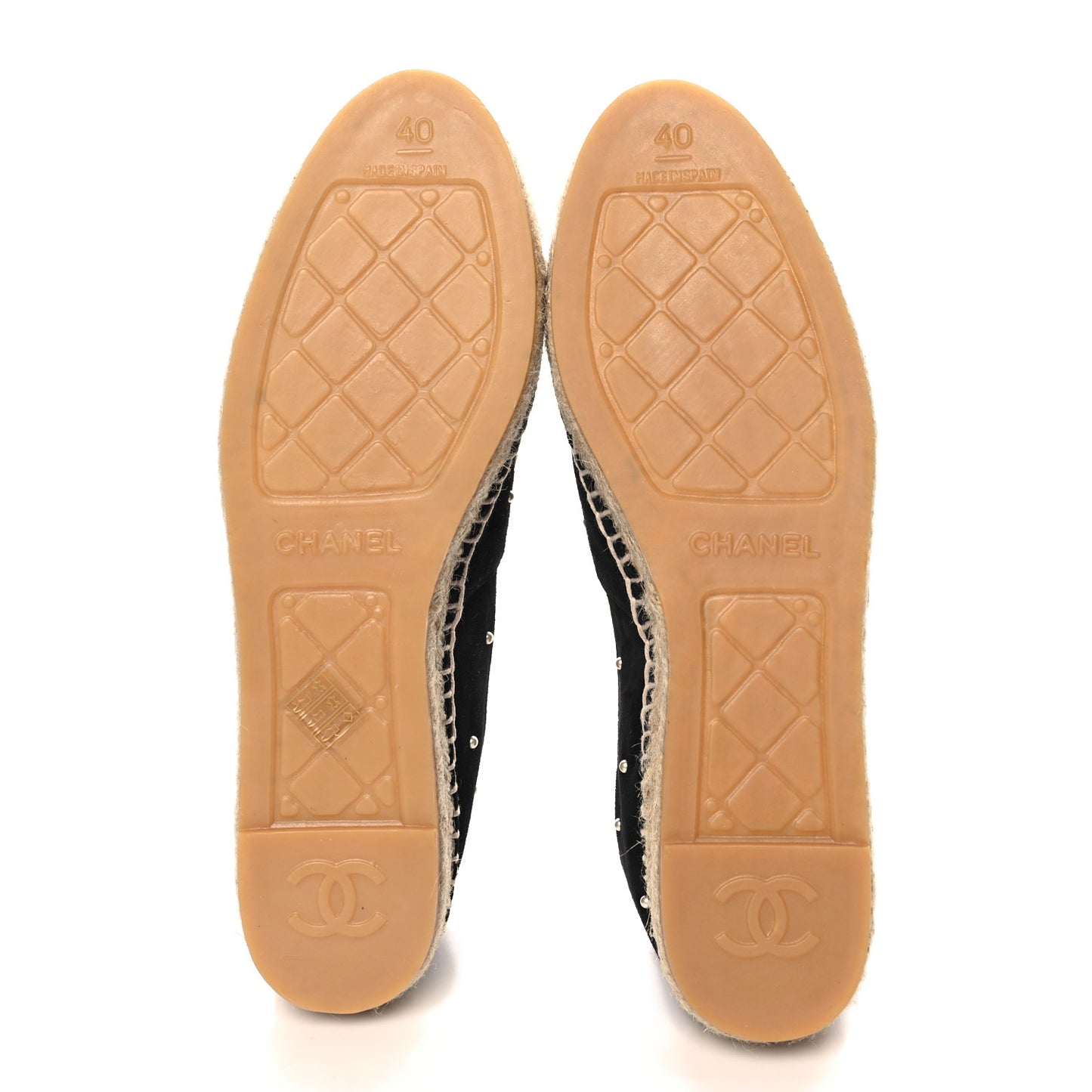 Suede Pearl CC Espadrilles 40 Black