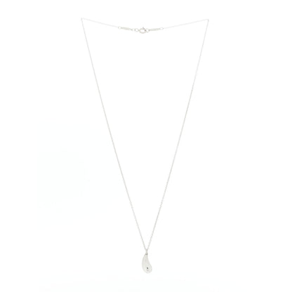 Tiffany Sterling Silver 12mm Elsa Peretti Teardrop Pendant Necklace 3 of 6