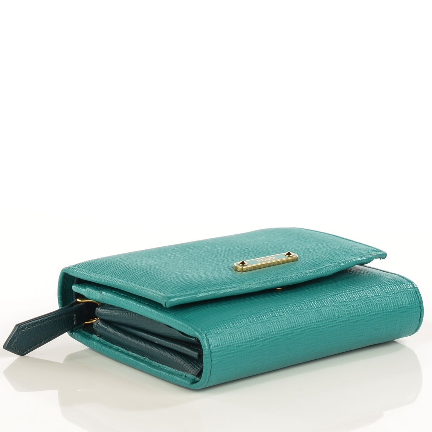 Vitello Elite Bi-Color Compact Wallet Lago Oceano