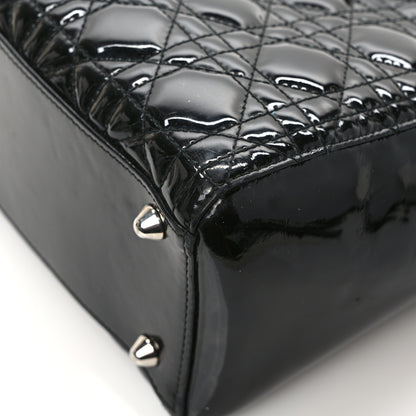 Christian Dior Patent Cannage Large Lady Dior Black 10 of 10