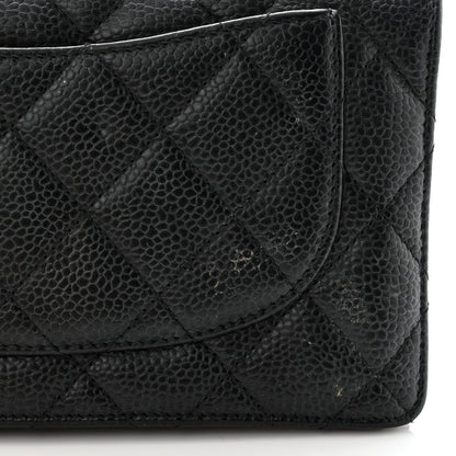 Chanel Caviar Quilted Yen Wallet Black 12 of 12