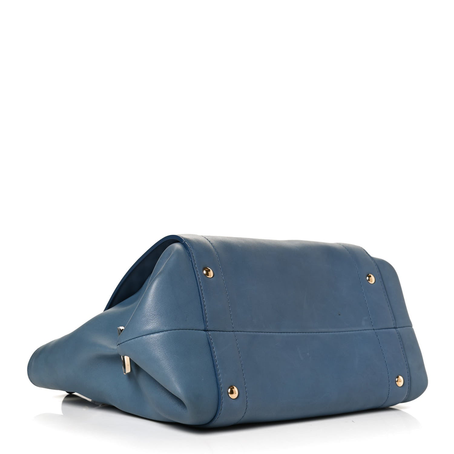 Salvatore Ferragamo Calfskin Gancini Tote Blue 4 of 10