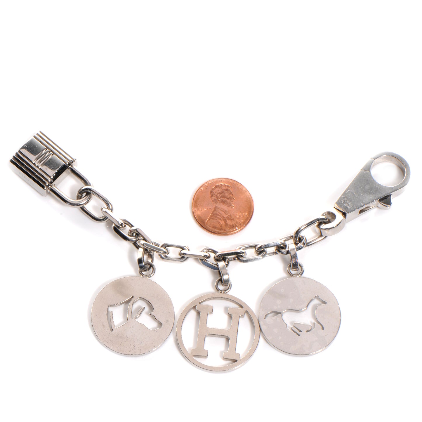 Palladium Breloque Bag Charm Silver