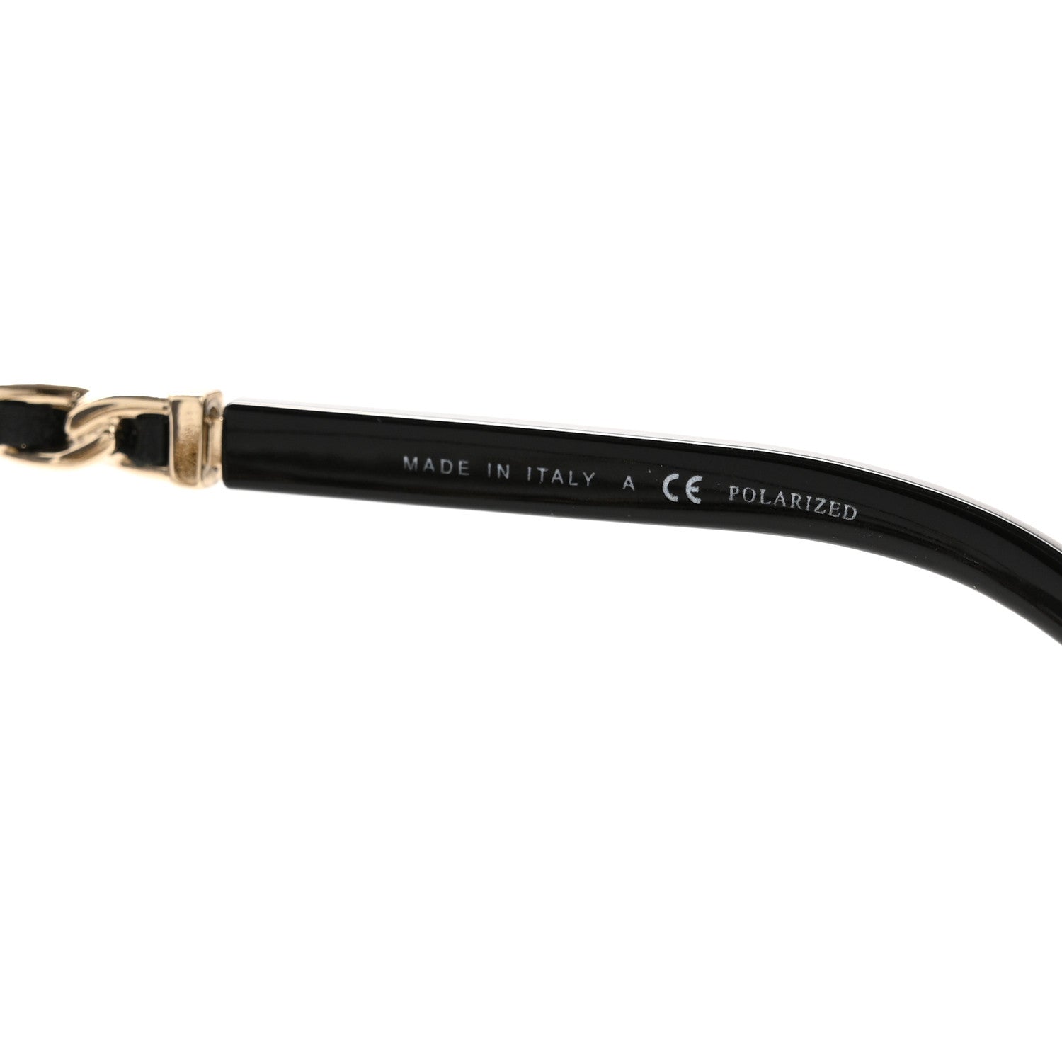 Chanel Metal Polarized Square Frame Chain Sunglasses 4274-Q Gold Black 6 of 9