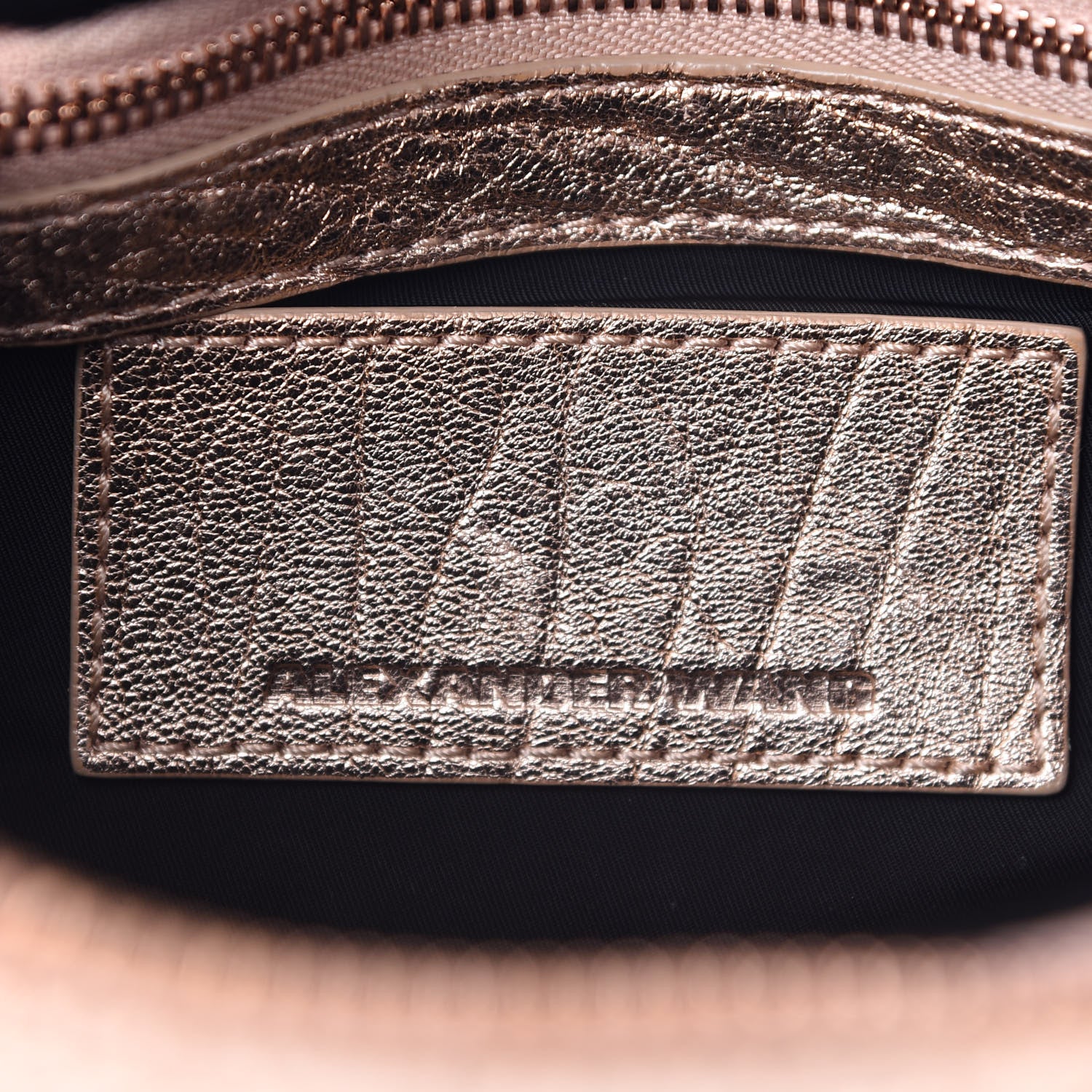 Alexander Wang Metallic Pebbled Lambskin Rockie Rose Gold Hardware 5 of 7