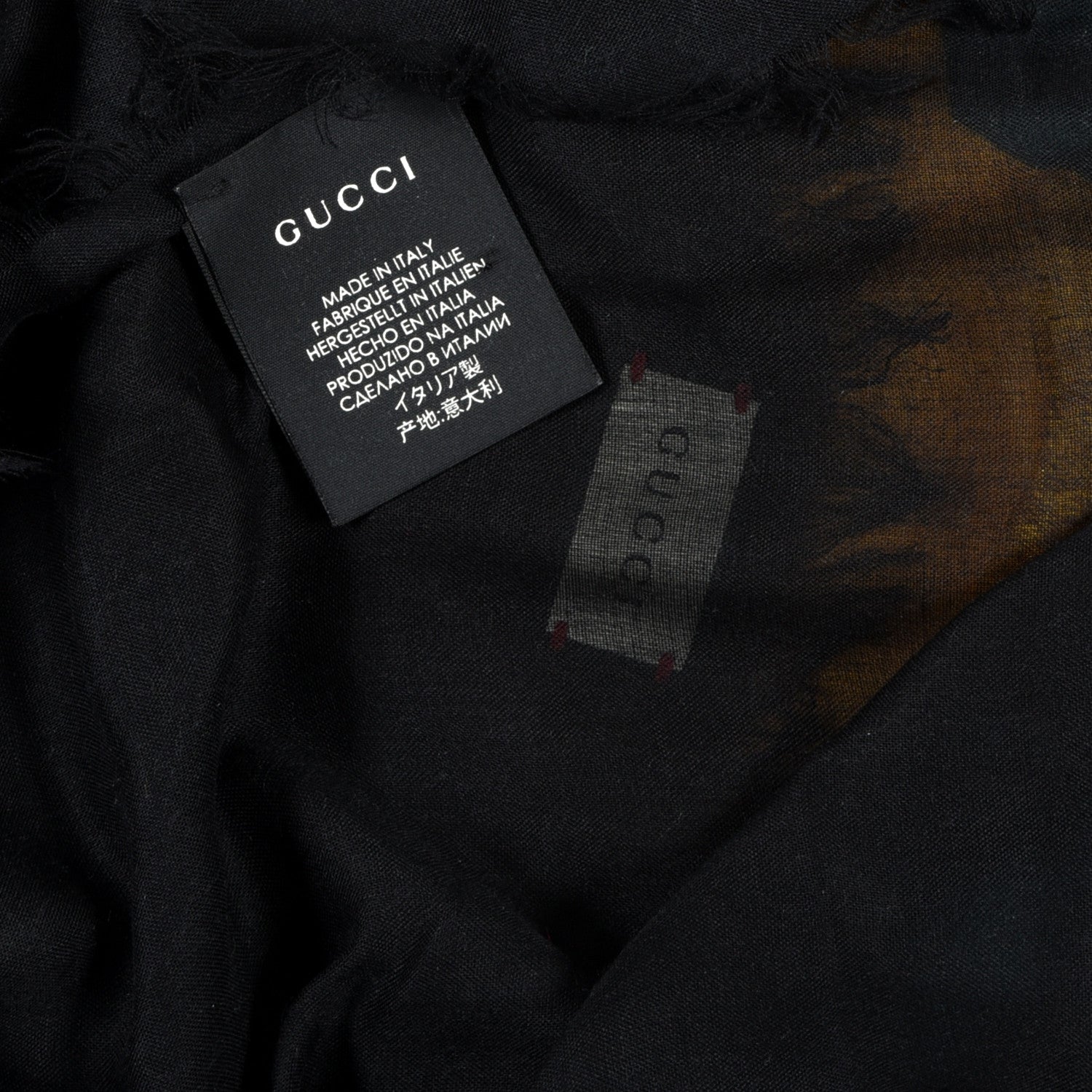 Gucci Modal Silk GG Shawl Black 3 of 3