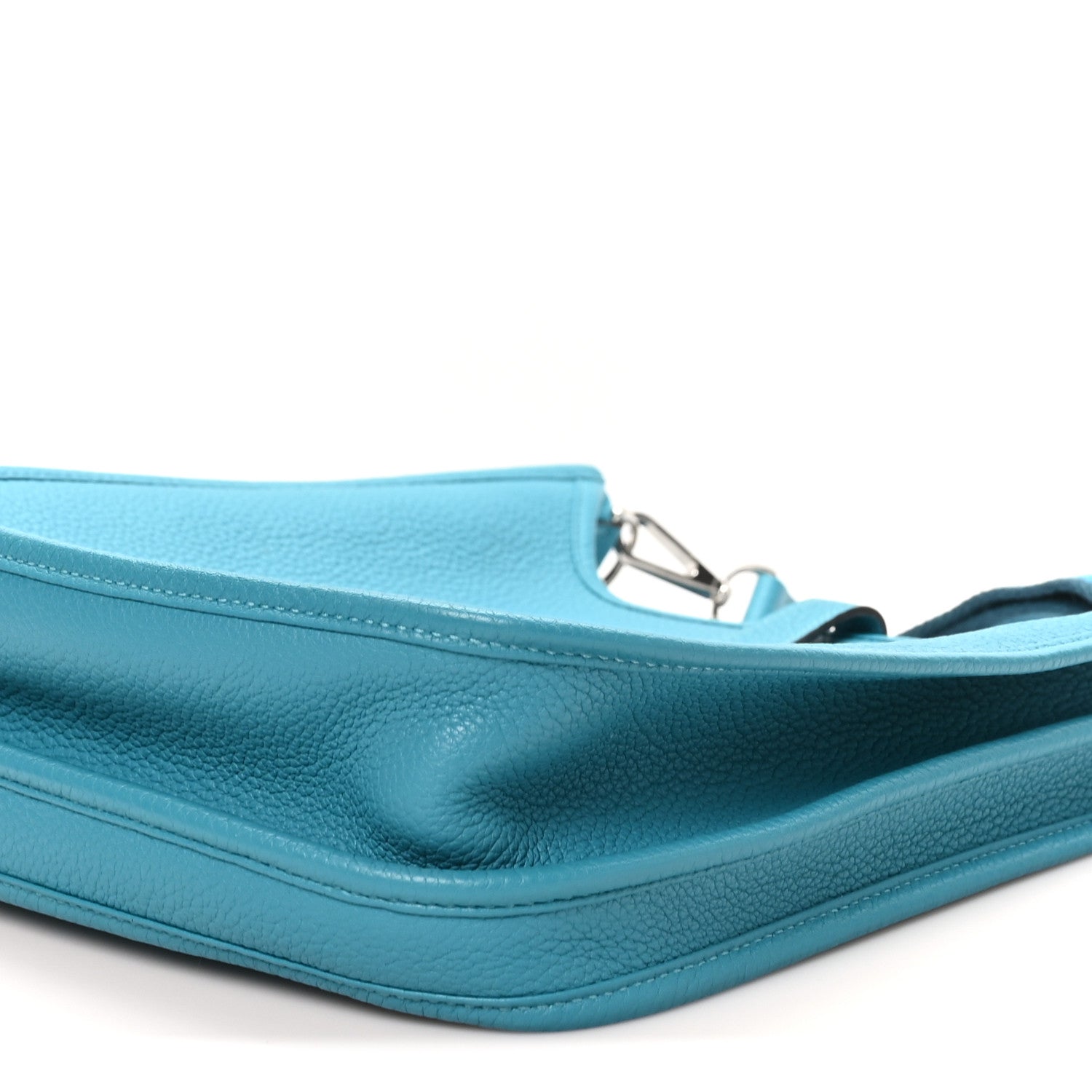 Hermes Taurillon Clemence Evelyne III PM Turquoise Colvert 9 of 9