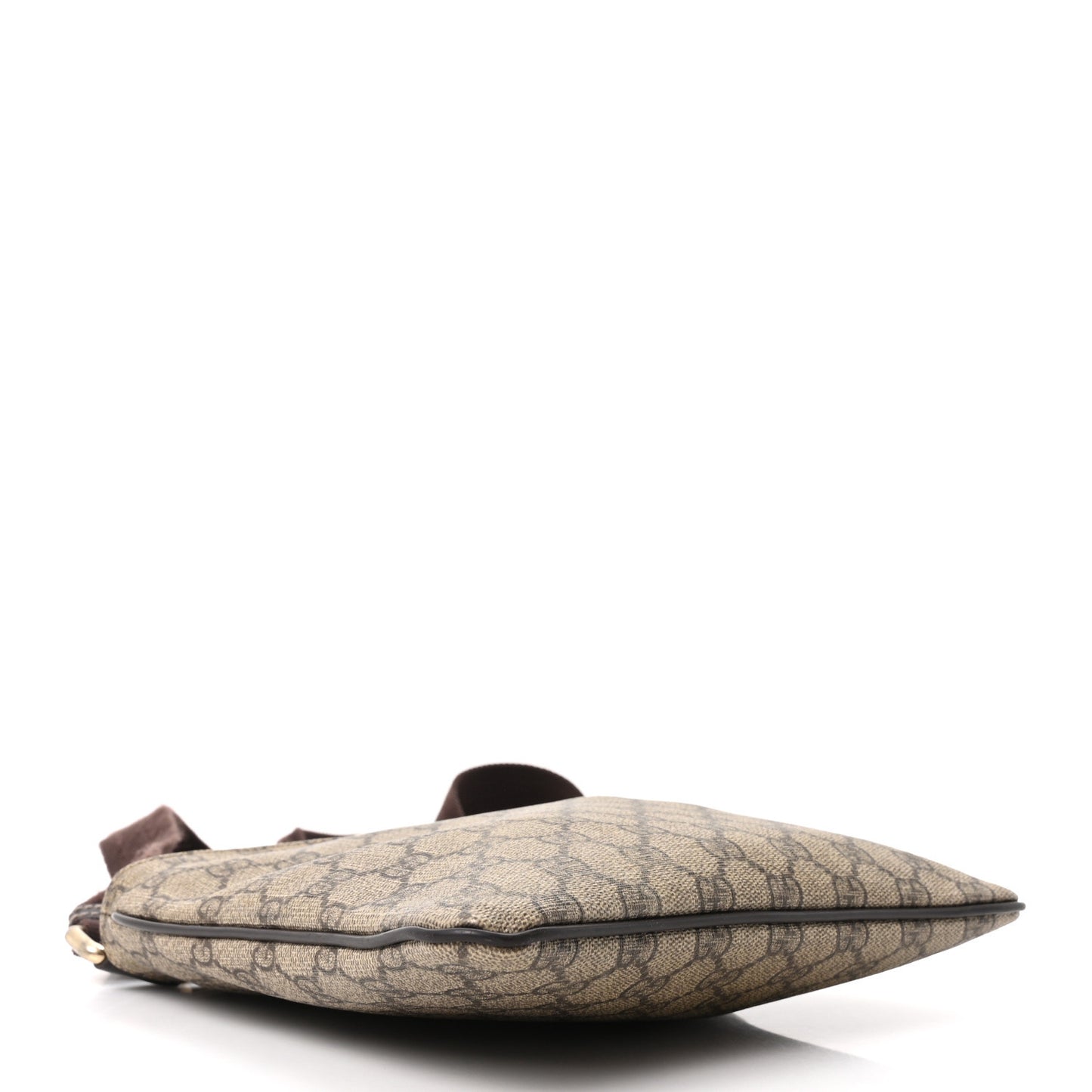 GG Supreme Monogram Small Flat Messenger Bag Dark Brown