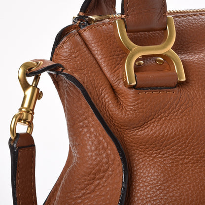 Chloe Calfskin Medium Marcie Satchel Tan 9 of 13