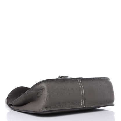 Hermes Taurillon Clemence Halzan 31 GM Etain 6 of 13