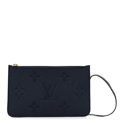 Louis Vuitton Empreinte Monogram Giant Neverfull MM Pochette Navy 1 of 6