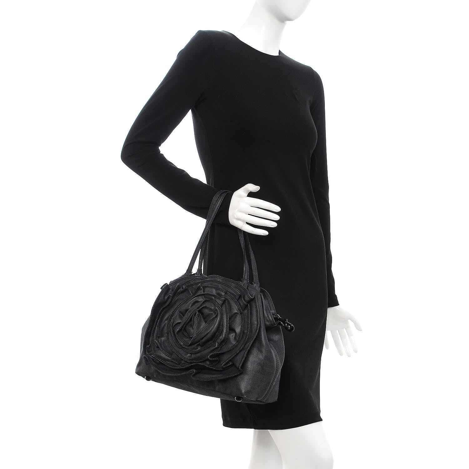 Valentino Garavani Denim Petale Tote Dark Blue 3 of 12
