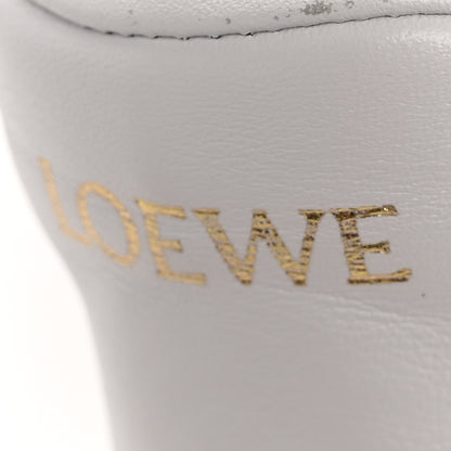 Loewe Nylon Suede Mens Flow Retro Runner Sneakers 45 White Dark Green 43 White 10 of 10