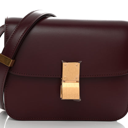 Celine Box Calfskin Teen Classic Box Flap Bag Burgundy 7 of 9