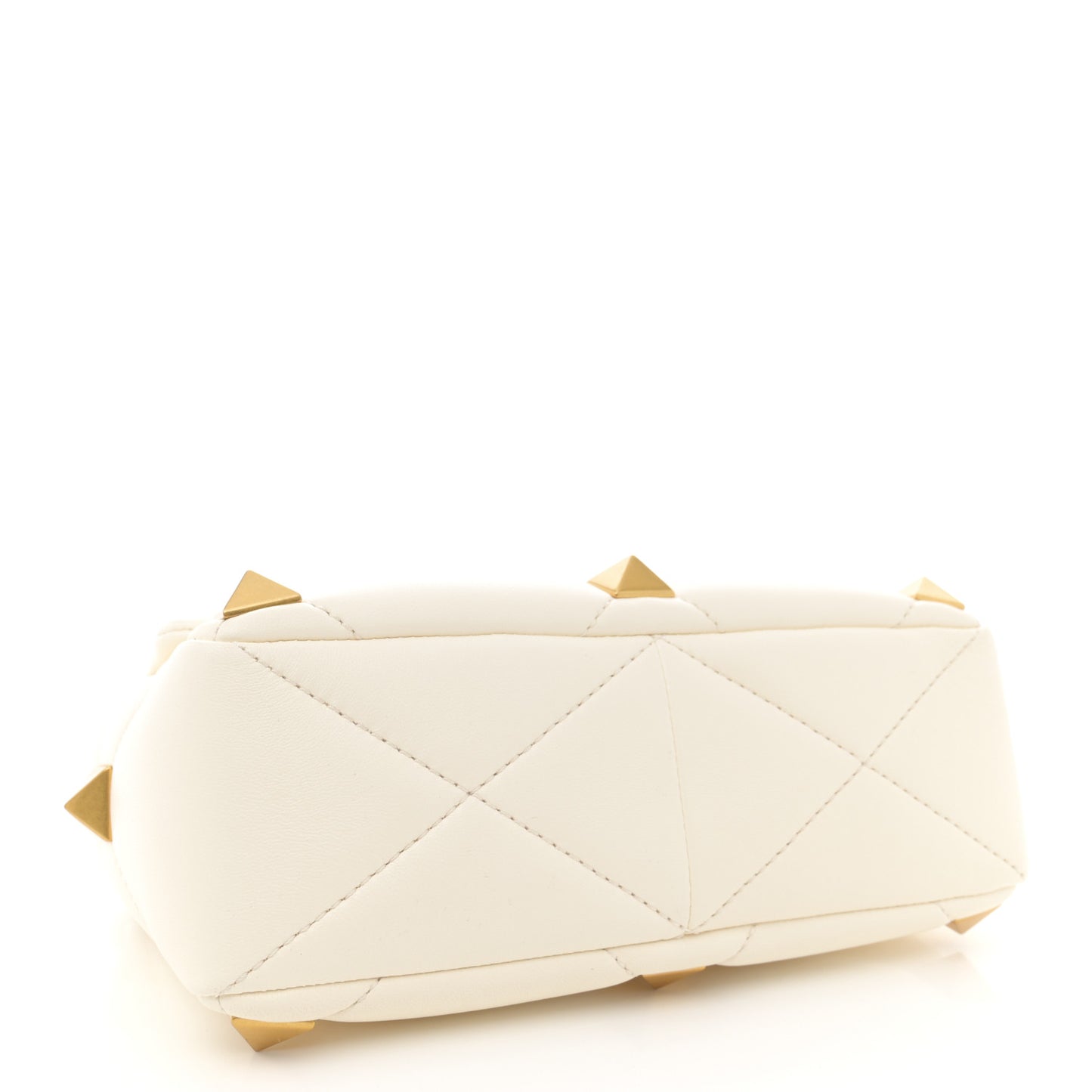 Nappa Medium Roman Stud Shoulder Bag Ivory