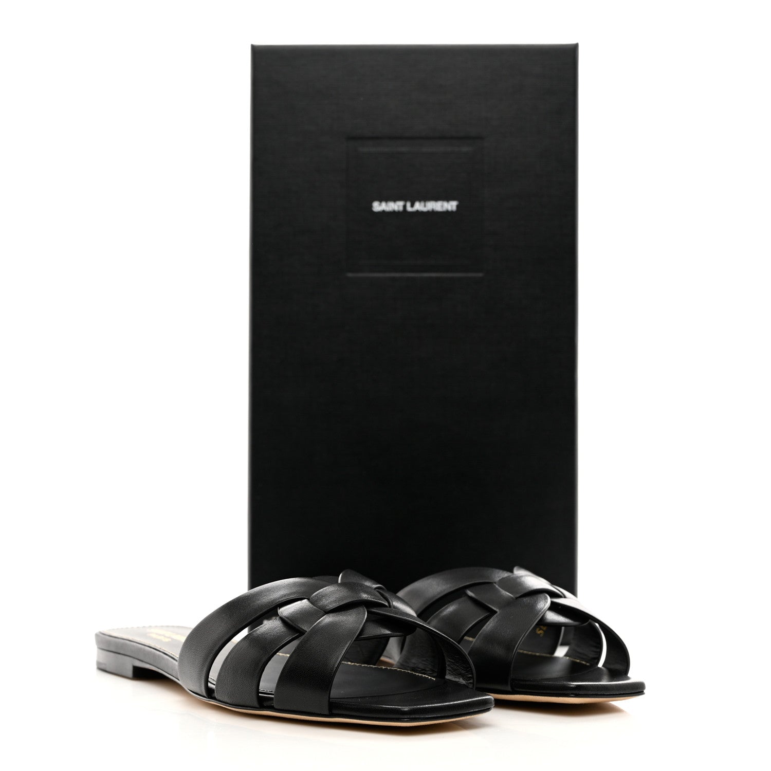 Saint Laurent Calfskin Tribute 05 Slide Sandals 37 9 of 9