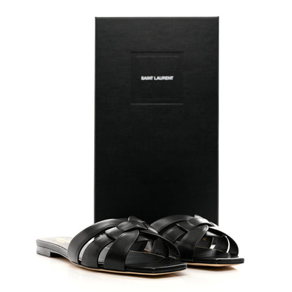Saint Laurent Calfskin Tribute 05 Slide Sandals 37 9 of 9