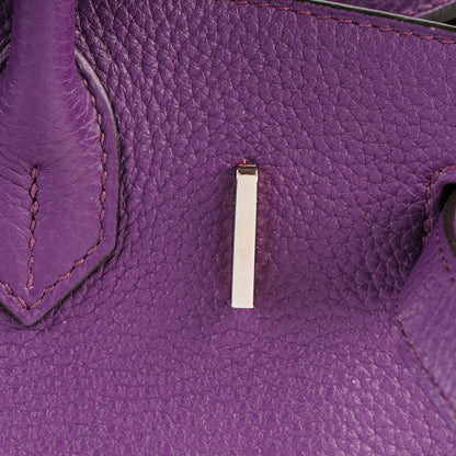 Hermes Taurillon Clemence Birkin 30 Ultraviolet 17 of 27