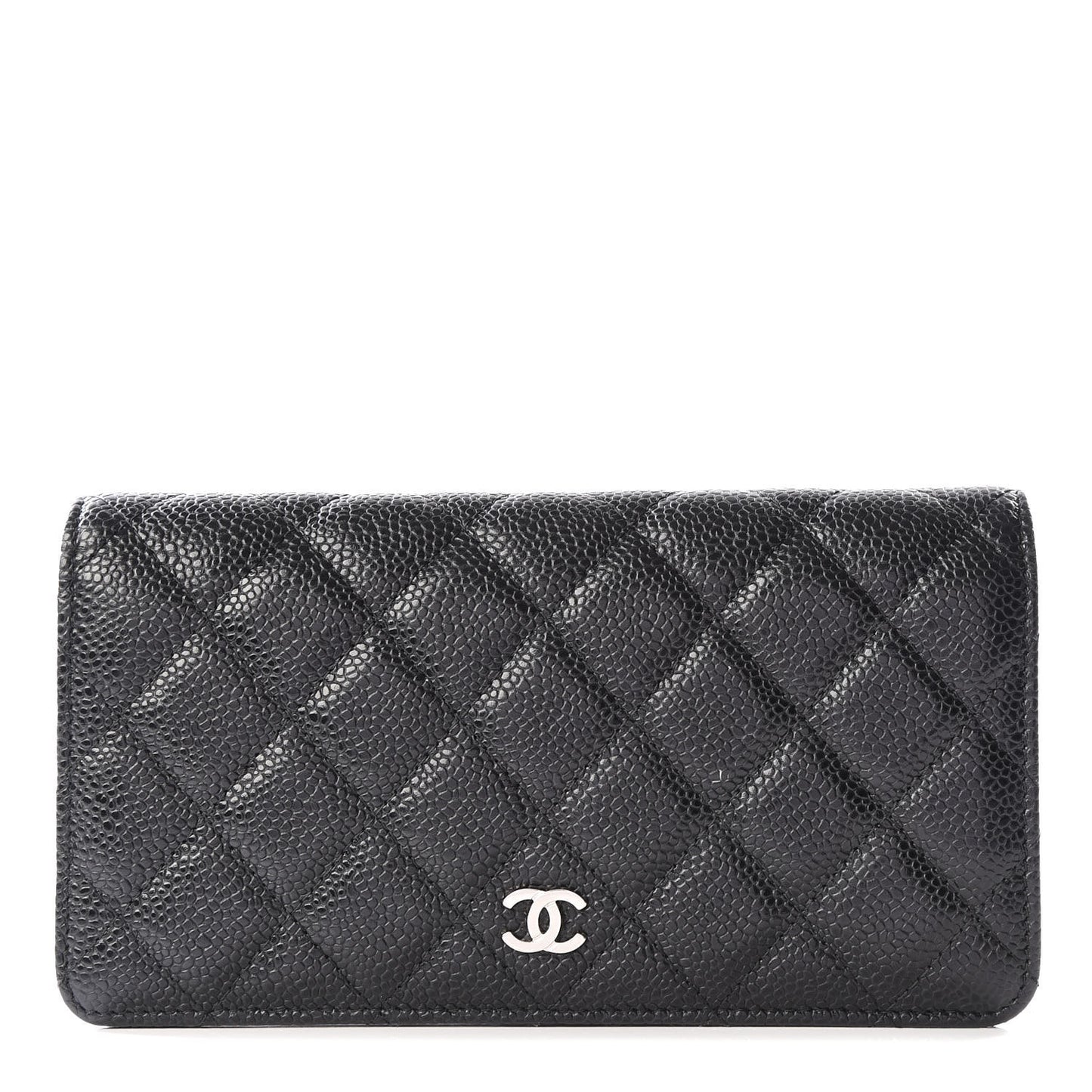 Caviar Quilted Yen Wallet Black