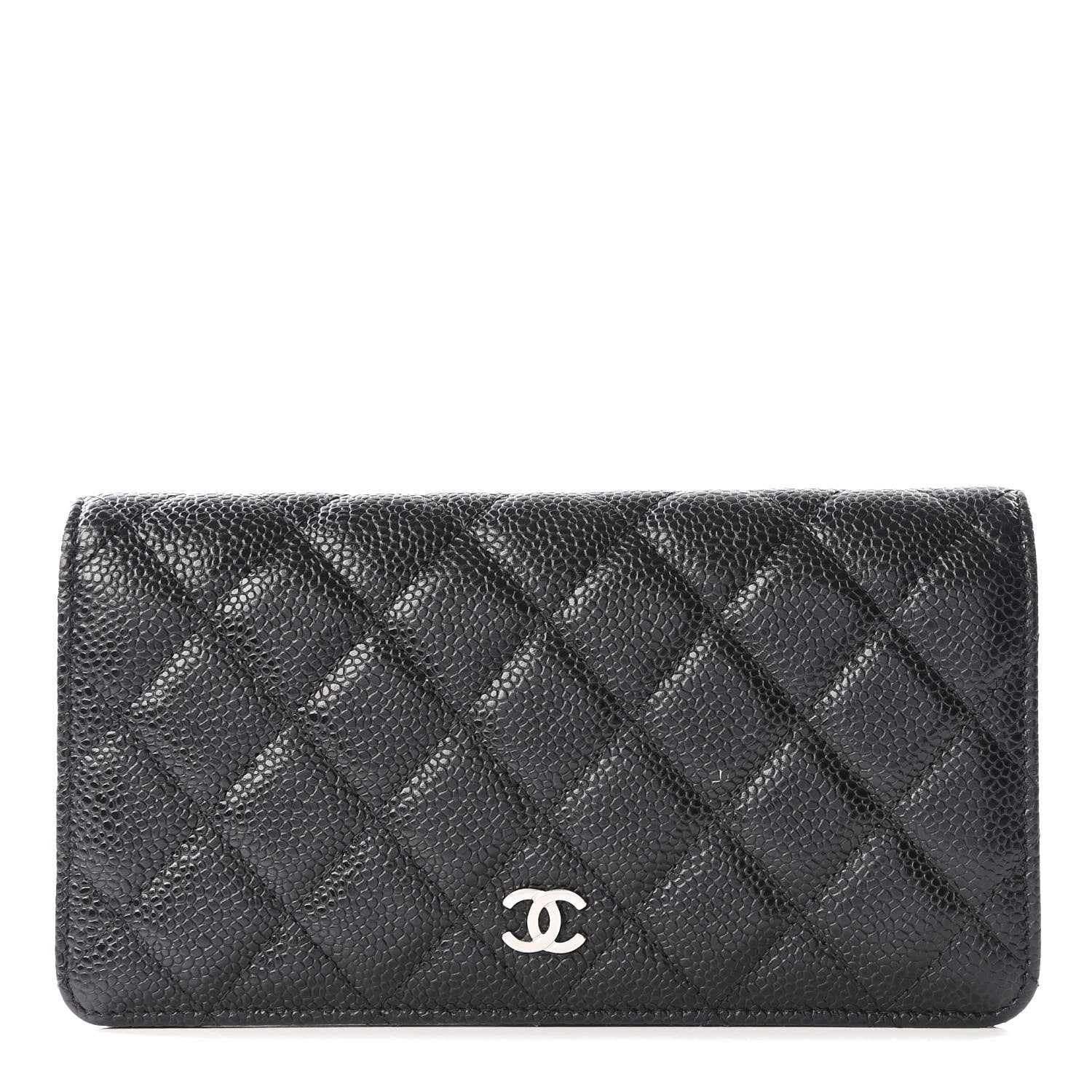 Chanel Caviar Quilted Yen Wallet Black 1 of 9