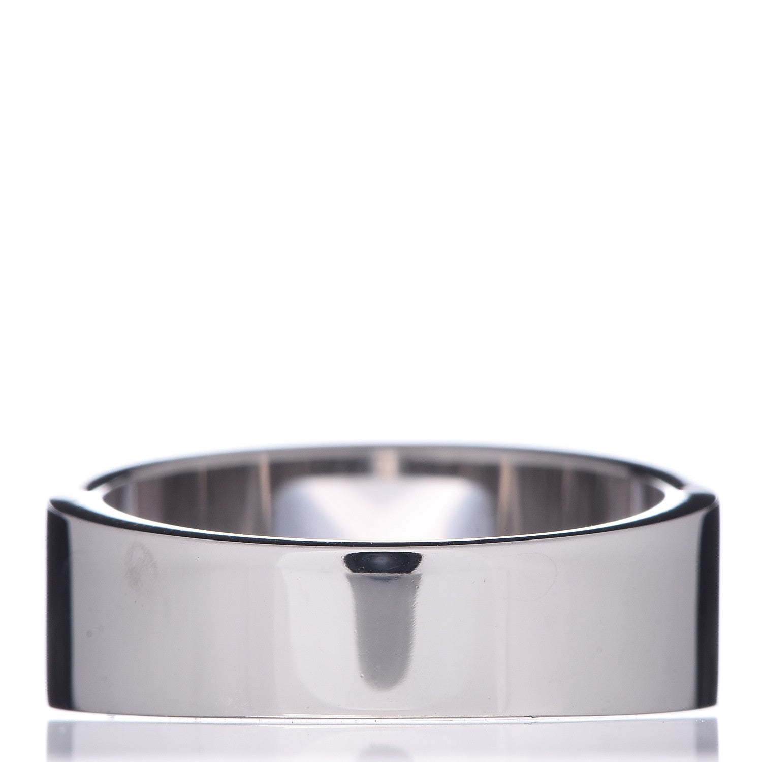 Cartier 18K White Gold Rose Quartz Tank Ring 50 5.25 4 of 6