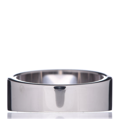 Cartier 18K White Gold Rose Quartz Tank Ring 50 5.25 4 of 6