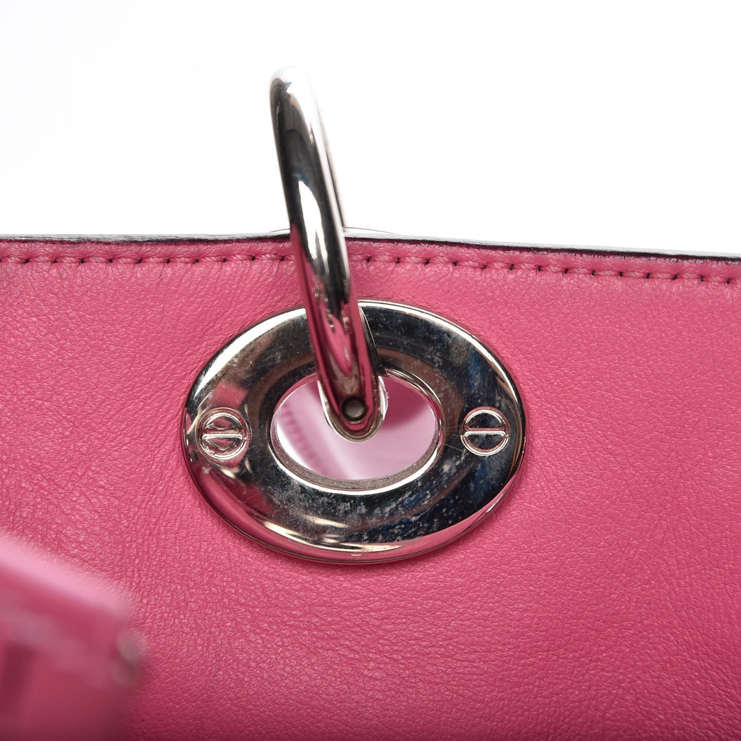 Smooth Calfskin Medium Tri-Color Diorissimo Bag Navy Pink
