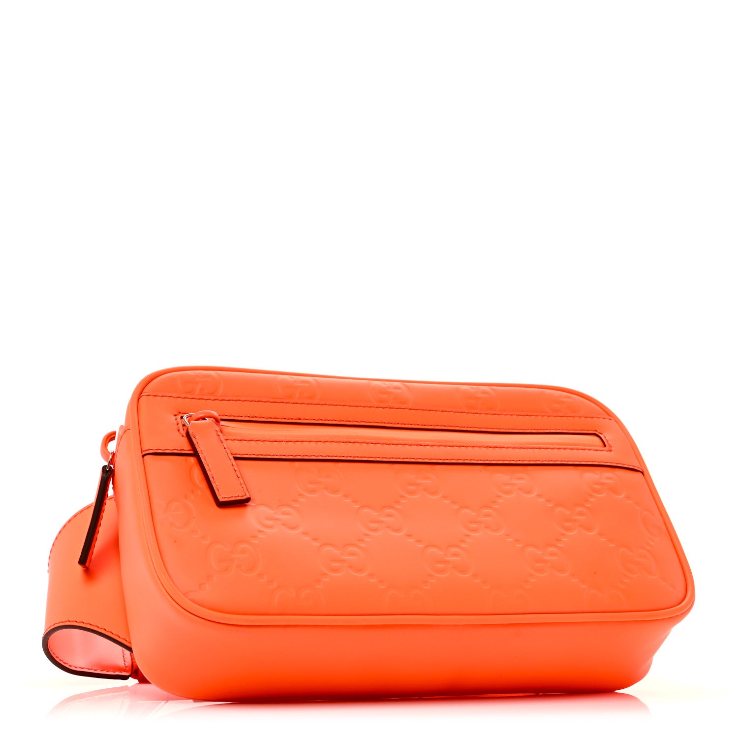 Gucci Rubber Effect Monogram GG Belt Bag New Orange Fluo 4 of 10