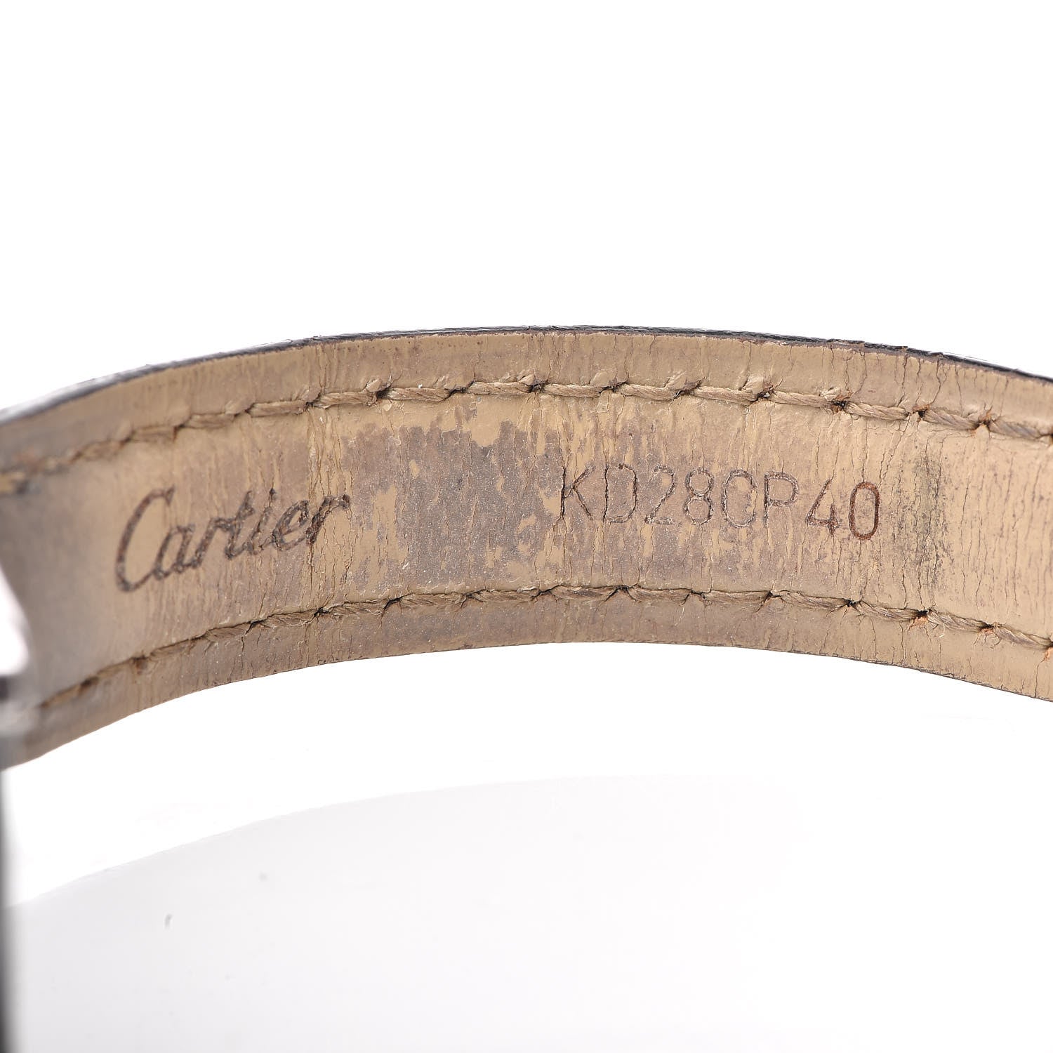 Cartier 18K White Gold Alligator Diamond Bezel 19mm Tank Americaine Quartz Watch 9 of 15
