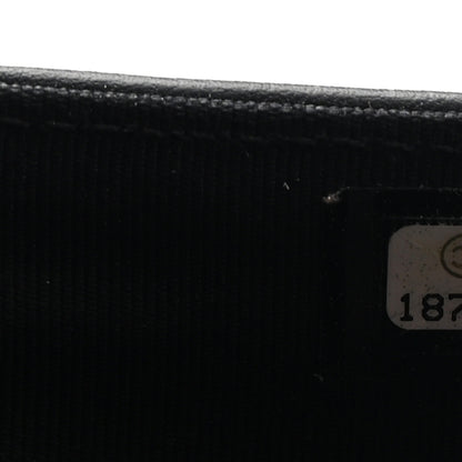 Chanel Patent Quilted Large Flap Wallet Black 8 of 8