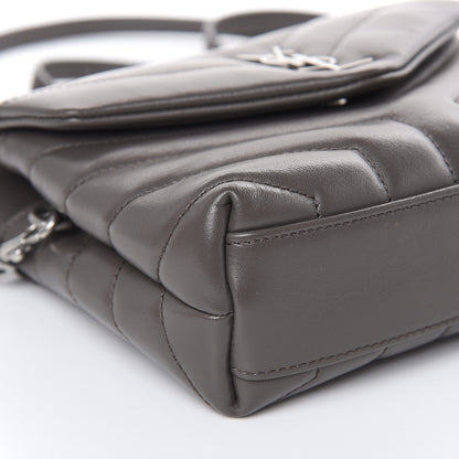 Saint Laurent Calfskin Y Quilted Monogram Toy Loulou Crossbody Bag Earth 7 of 10