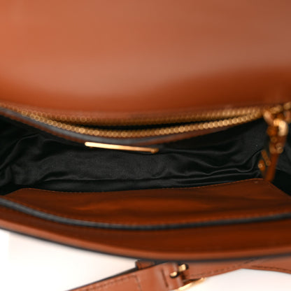 Miu Miu City Calf Lock Shoulder Bag Cognac 5 of 12