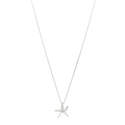 Tiffany Sterling Silver 15mm Elsa Peretti Starfish Pendant Necklace 1 of 4