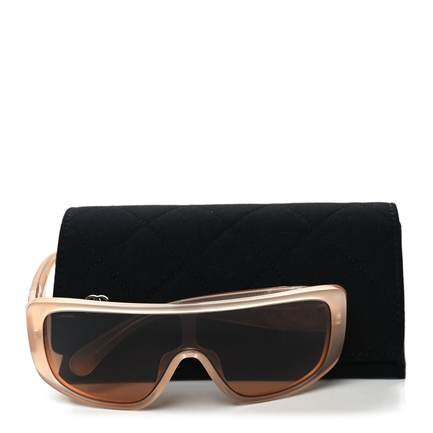 Transparent Acetate Shield Sunglasses 5495 Light Pink