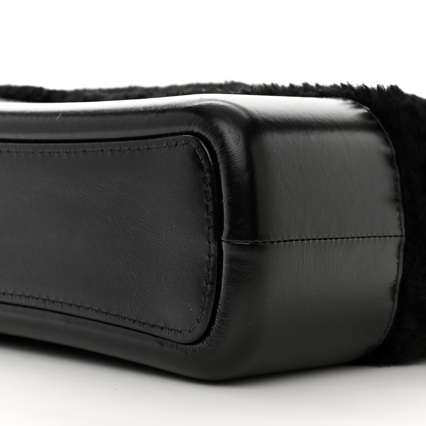 Shearling Medium Gabrielle Hobo Black