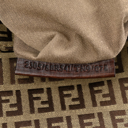 Fendi Zucchino Logo Shoulder Bag Tobacco 9 of 12