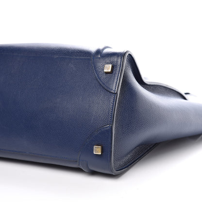 Celine Drummed Calfskin Mini Luggage Ink 6 of 14