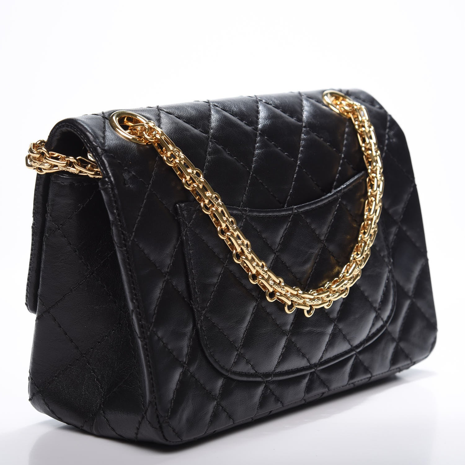 Chanel Aged Calfskin Quilted 2.55 Reissue Mini Flap Black 2 of 10