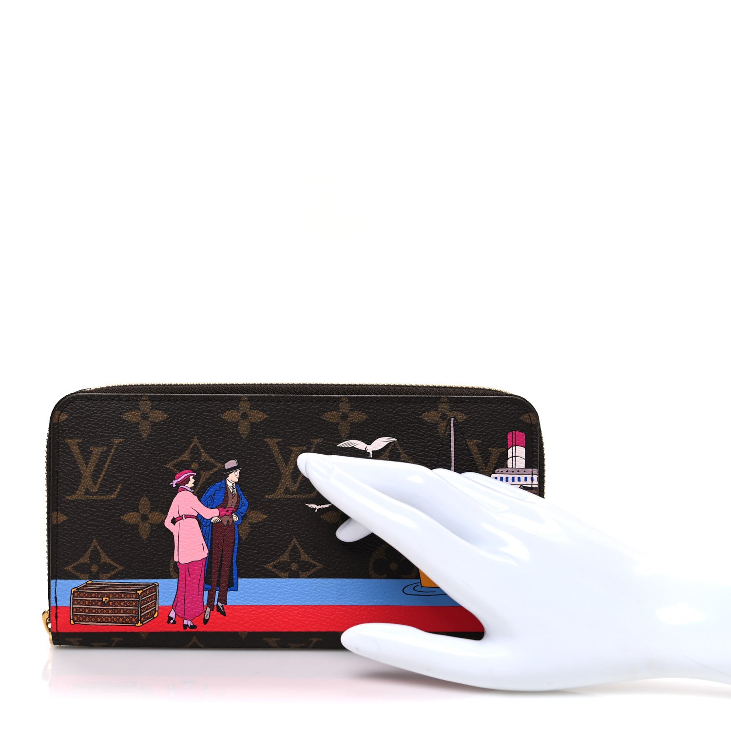 Louis Vuitton Monogram 2016 Christmas Animation Zippy Wallet Rouge 2 of 7