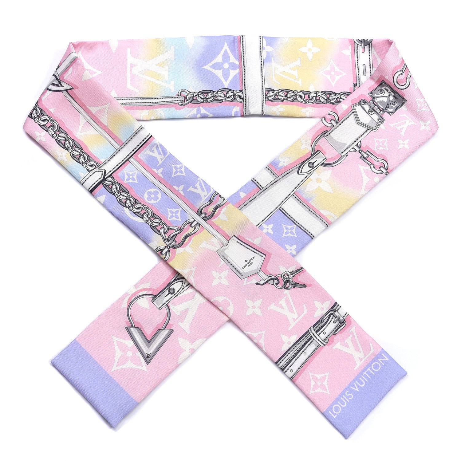 Louis Vuitton Silk Monogram Escale Confidential Bandeau Pink 1 of 3