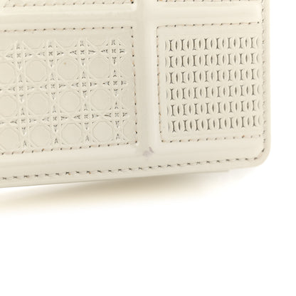 Christian Dior Patent Micro-Cannage Diorama Wallet on Chain Pouch White 12 of 12